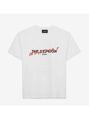 The Kooples Paris White “What Is?” Graphic Crewneck Tee T-Shirt- EU Size 2 - NWT
